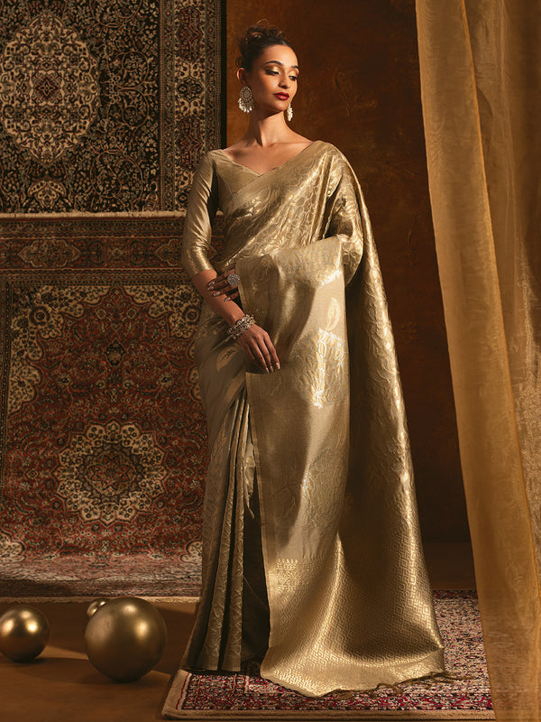 Soch Woven Design Zari Tussar Saree - Distacart