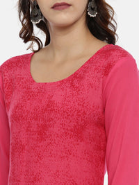 Thumbnail for Souchii Pink & Mustard Yellow Printed Straight Kurta - Distacart