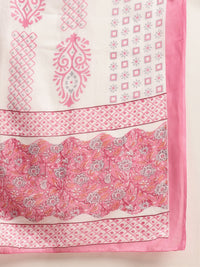 Thumbnail for Sangria Floral Printed Gotta Patti Pure-Cotton A-Line Kurta With Trouser & Dupatta - Distacart