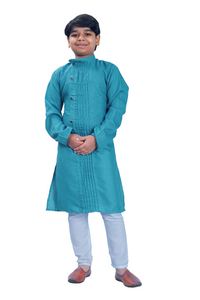 Thumbnail for DEIANA'S Casual Designer Kurta Pyjama Set For Boys And kids (Blue) - Distacart