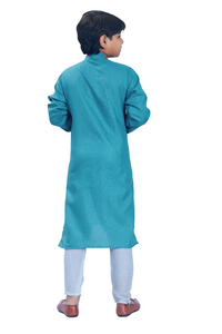 Thumbnail for DEIANA'S Casual Designer Kurta Pyjama Set For Boys And kids (Blue) - Distacart
