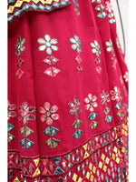 Thumbnail for Myra Deep Pink Georgette Embroidered Designer Lehenga - Distacart