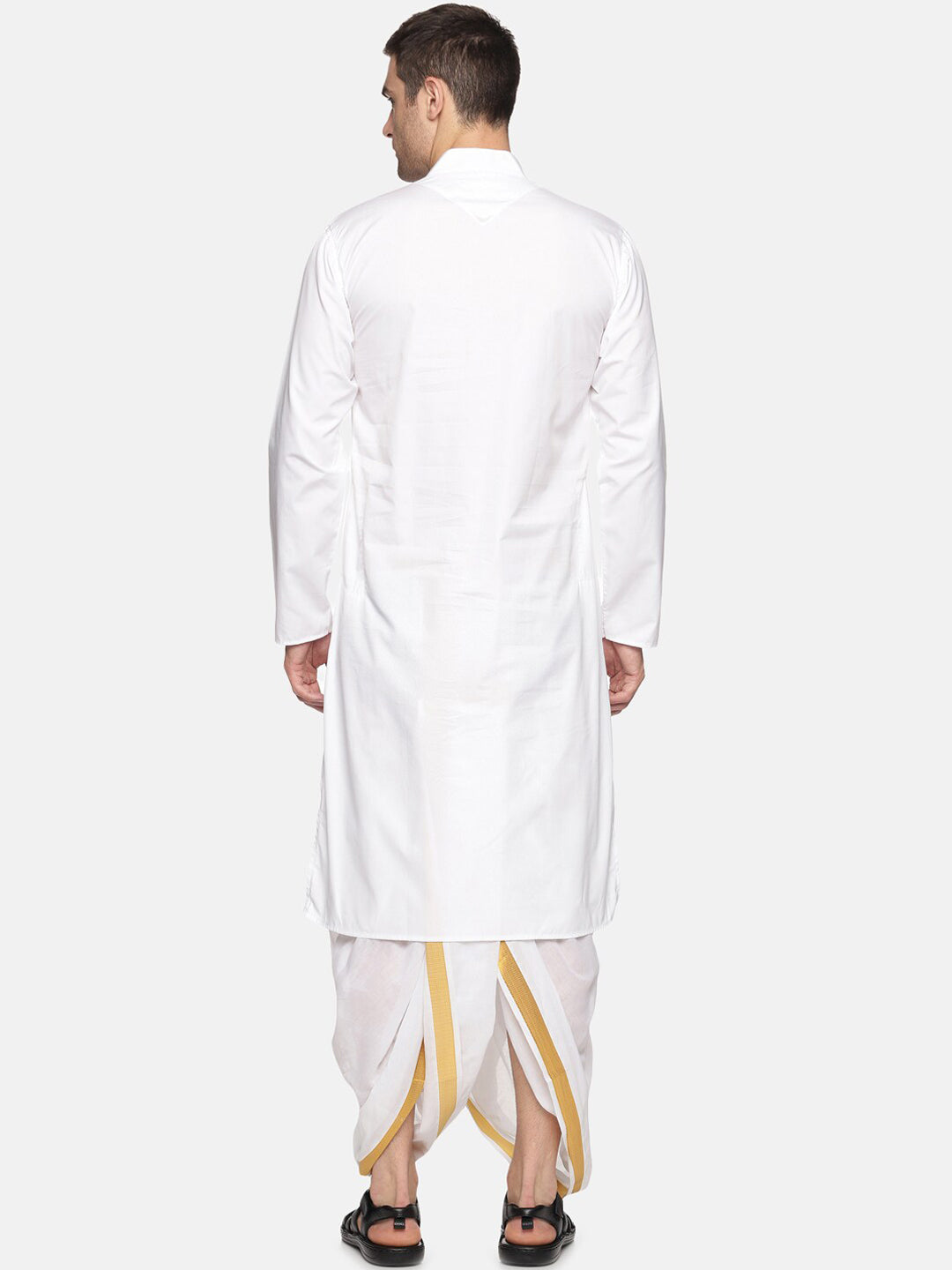 Sethukrishna Men White Pure Cotton Kurta with Pyjamas - Distacart