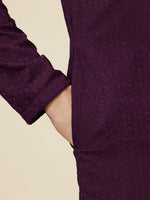 Thumbnail for Manyavar Ethnic Motifs Embroidered Regular Thread Work Kurta With Pyjamas - Distacart