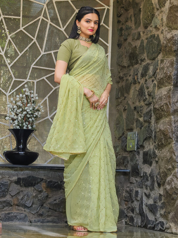 Tikhi Imli Embellished Sequinned Saree - Distacart