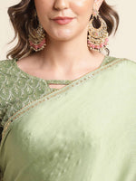 Thumbnail for Mitera Sequinned Pure Chiffon Saree - Distacart