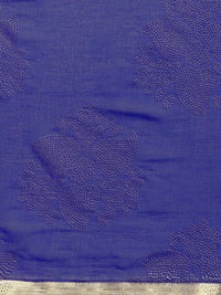 Thumbnail for Saree Mall Blue & Gold-Toned Ethnic Motifs Sarees - Distacart