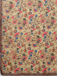 Thumbnail for Kalini Women Beige Floral Yoke Design Straight Kurta with Trousers & With Dupatta - Distacart