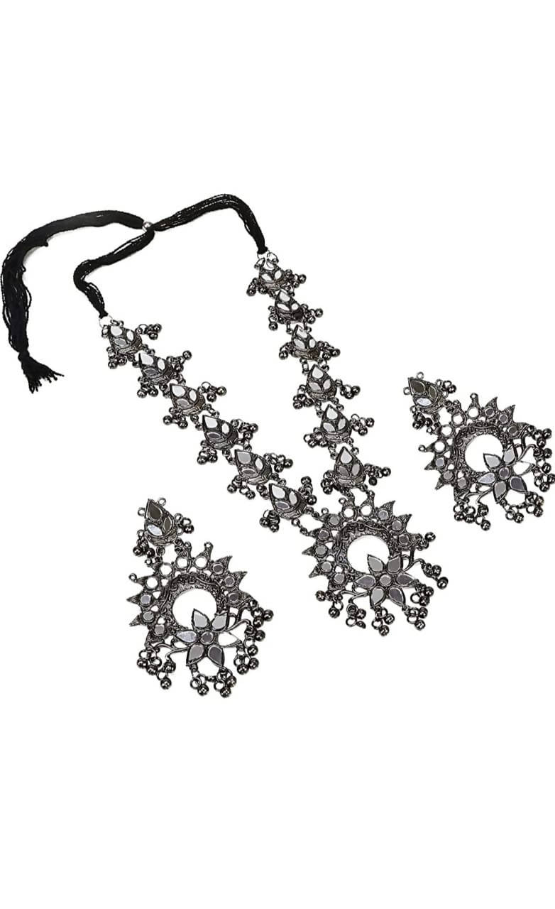 Mominos Fashion Traditional Mirror Design Necklace Set Mangalsutra - Distacart