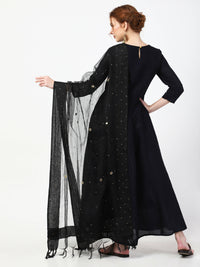 Thumbnail for Cheera Embellished Party Wear Anarkali Dress with Dupatta - Black - Distacart
