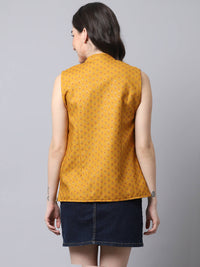 Thumbnail for Even Apparels Multi Viscose Rayon Open Front Women's Waistcoat - Distacart