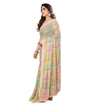 Thumbnail for Women's Partywear Designer Green Georgette Fancy Saree - Satrangi - Distacart