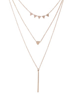 Thumbnail for NVR Women's 3 Layered Gold-Plated Minimal Layered Necklace - Distacart