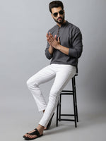 Thumbnail for Even Apparels Grey Color Pure Cotton Men's Kurta With Side Placket (SLD1202) - Distacart