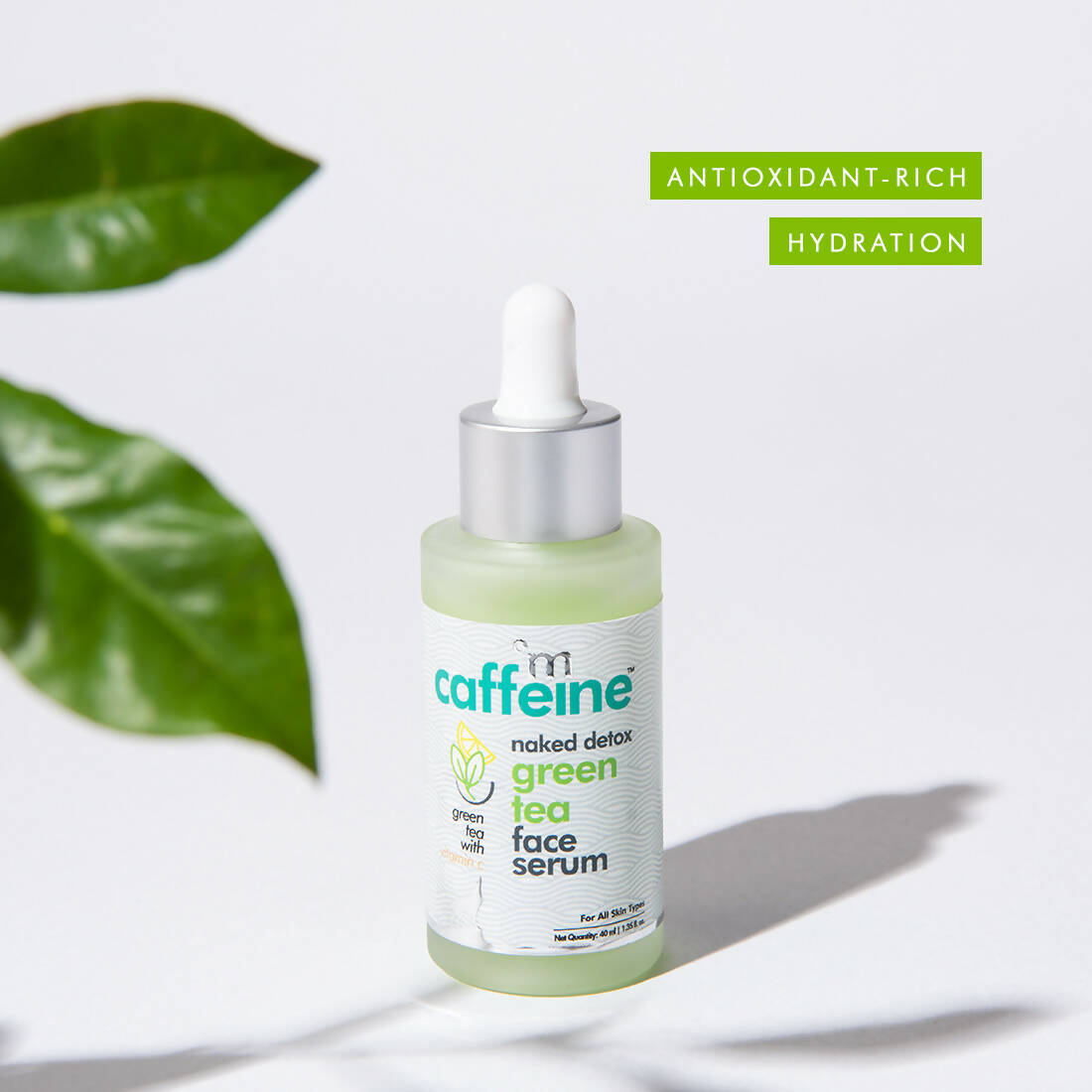 mCaffeine Vitamin C & Green Tea Face Serum with Hyaluronic Acid - Distacart