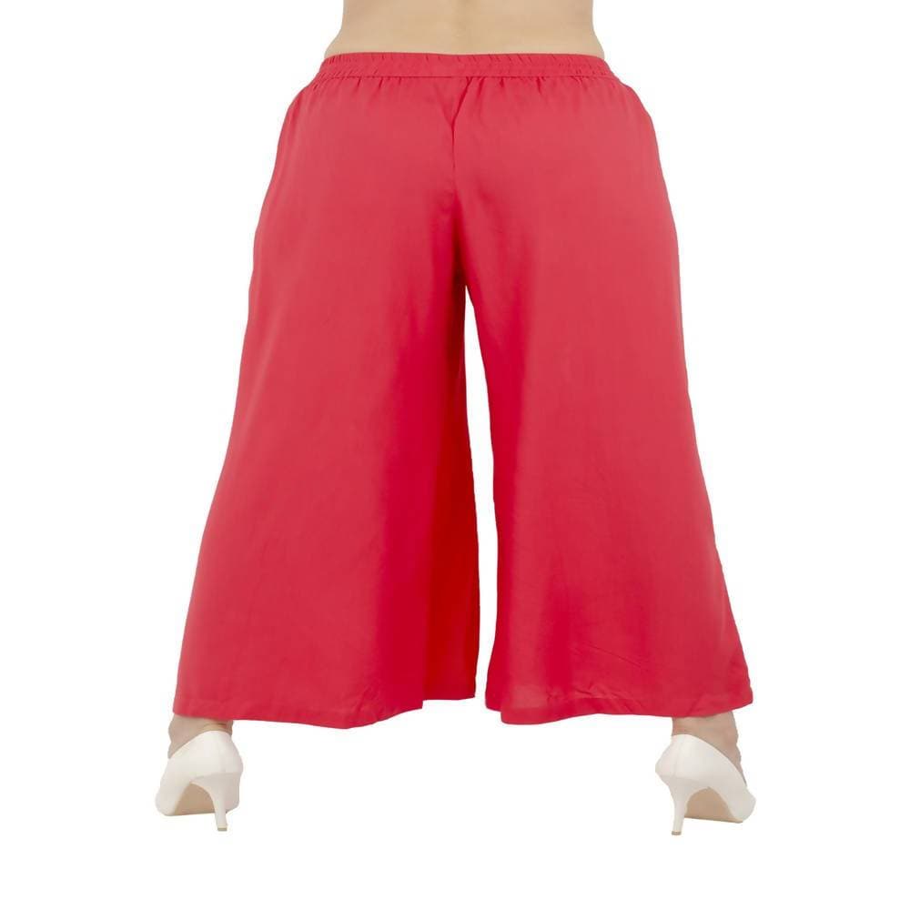 Lagi Women's Peach Solid Palazzo (PLZ03C)