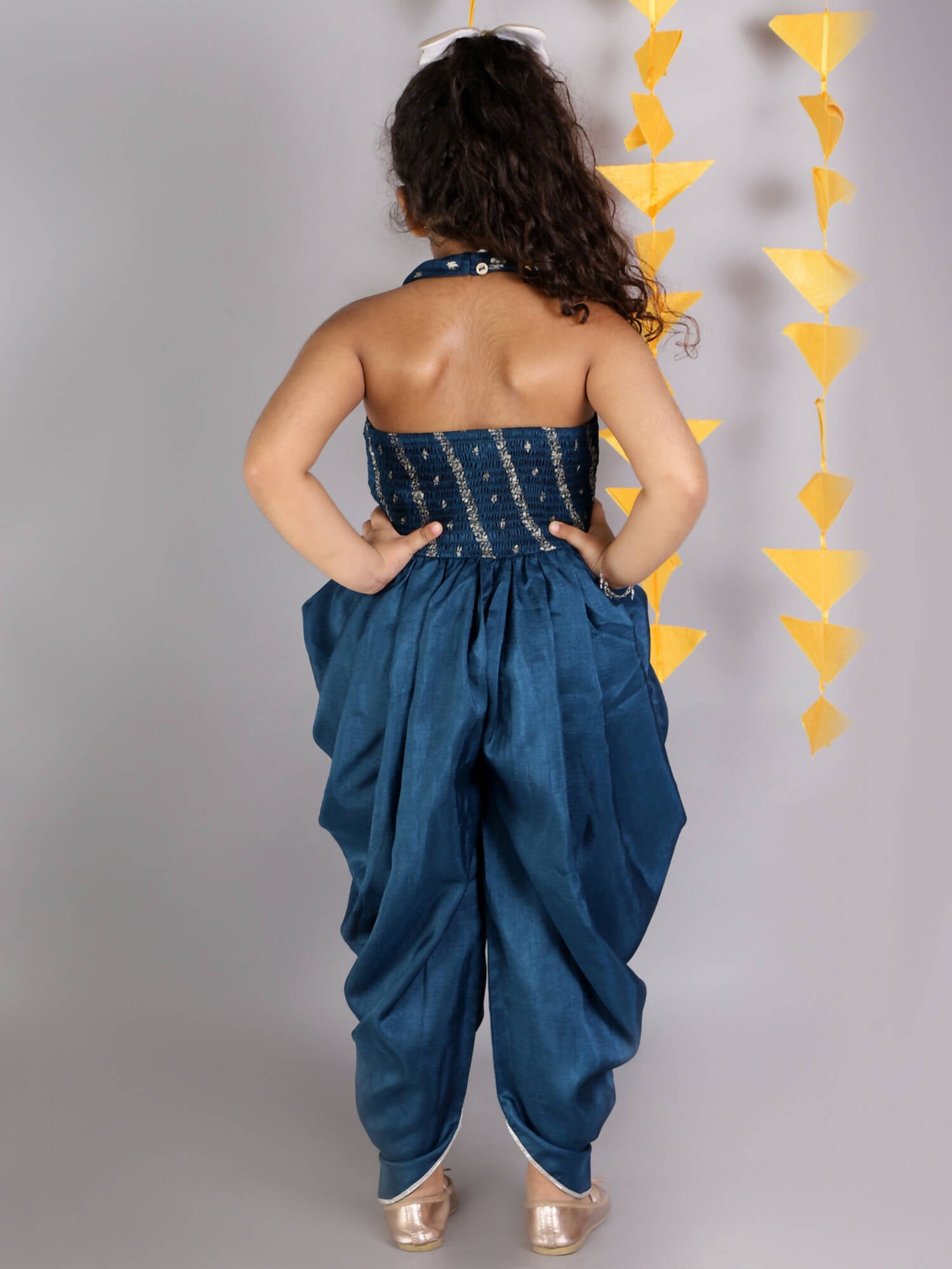 Lil Drama Girls Jumpsuit - Teal Blue - Distacart