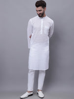 Thumbnail for Even Apparels White Pure Cotton Kurta With Band Collar - Distacart