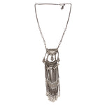 Thumbnail for Silver-Plated Alloy Long Silver Oxidised Necklace - The Pari - Distacart