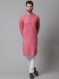 Thumbnail for Even Apparels Rust Pure Cotton Kurta With Band Collar - Distacart