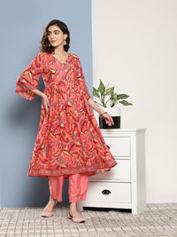 Thumbnail for InWeave Women's Camellia V Neck Kurta Set - Distacart