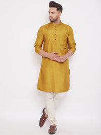 Thumbnail for Even Apparels Beige Pure Cotton Kurta With Band Collar - Distacart