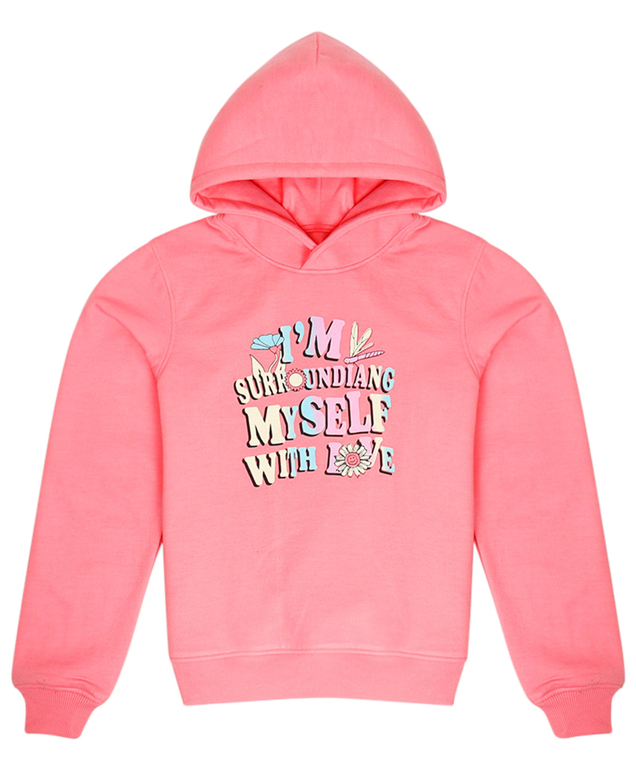 Girls Printed Hooded Sweatshirt - Mini Marvels - Distacart
