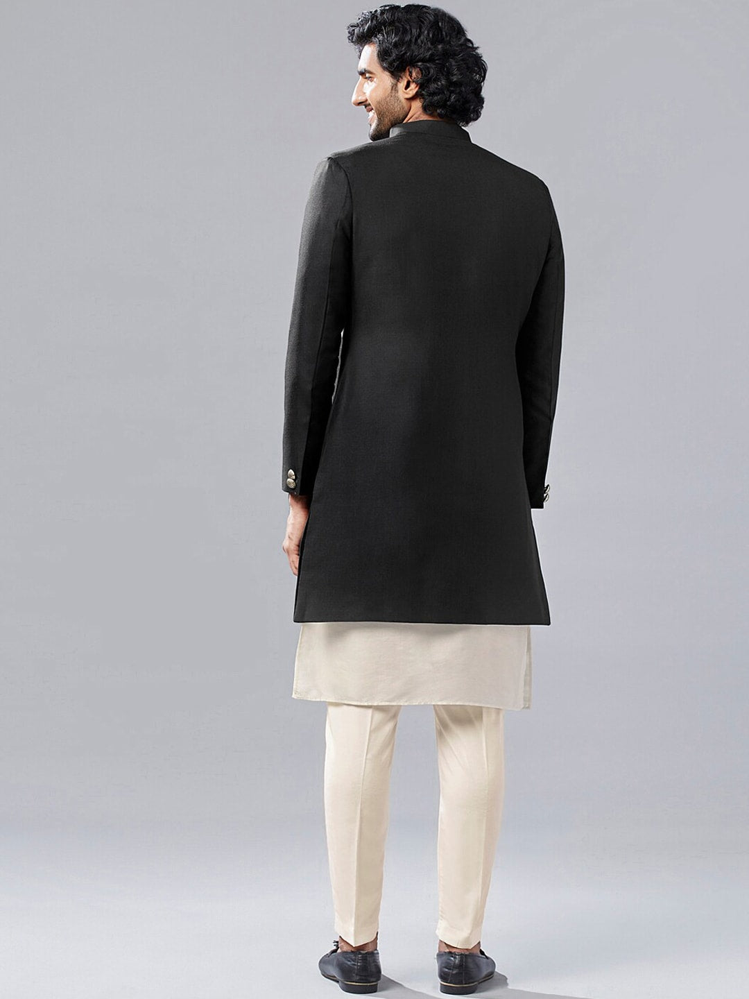 KISAH Mandarin Collar Kurta & Sherwani With Churidar - Distacart