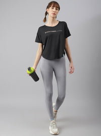 Thumbnail for MKH Women Typography Printed Drop-Shoulder Sleeves Dri-FIT Sports T-shirt - Distacart
