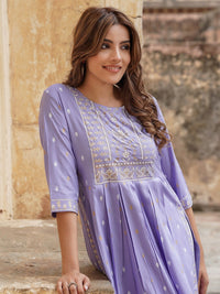 Thumbnail for Kalini Ethnic Motif Printed High-Slit Kurta - Distacart