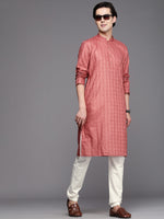 Thumbnail for Manyavar Men Coral Kurta with Churidar - Distacart