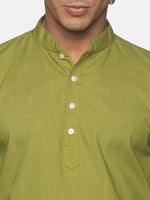 Thumbnail for Sethukrishna Men Green Pure Cotton Kurta with Pyjamas - Distacart