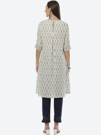 Thumbnail for Biba Women Off White Ethnic Motifs Kurta - Distacart