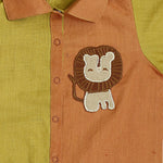 Thumbnail for Mhyssa Orange And Yellow Round Neck With Half Sleeve Round Neck Romper - Distacart
