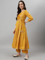 Thumbnail for Khushal K Ethnic Motifs Printed Sequinned Kurta with Palazzos & Dupatta - Distacart