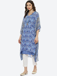 Thumbnail for Biba Women White Ethnic Motifs Printed Pure Cotton Kurti with Trousers - Distacart