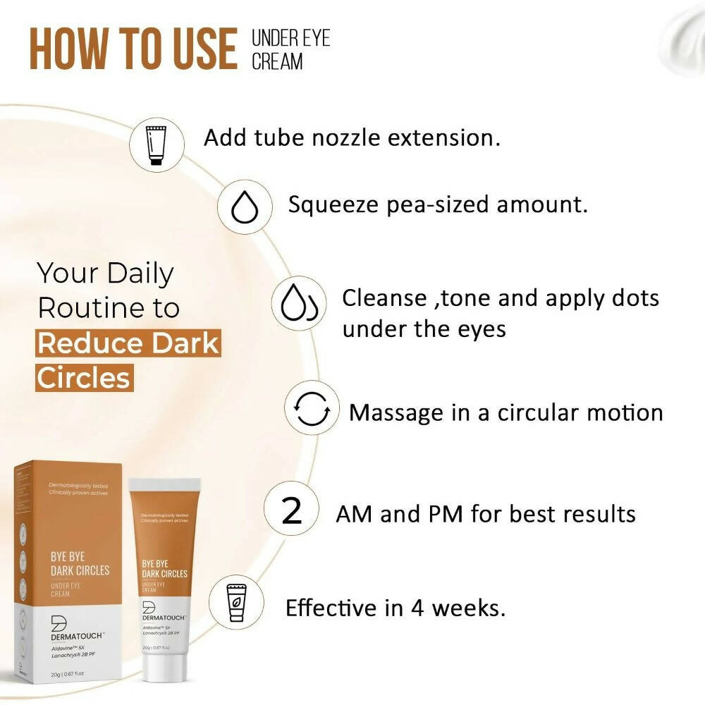Dermatouch Bye Bye Dark Circles Under Eye Cream - Distacart