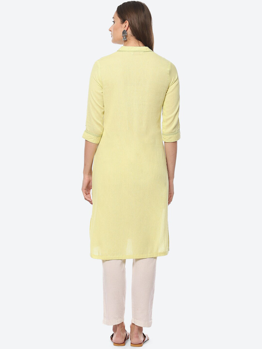 Biba Women Plus Size Mandarin Collar Kurta - Distacart