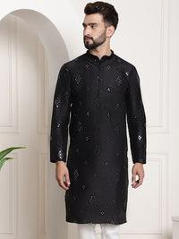 Thumbnail for Sojanya Ethnic Motifs Embroidered Thread Work Kurta - Distacart