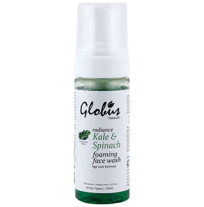 Globus Naturals Kale & Spinach Foaming Face Wash - Distacart