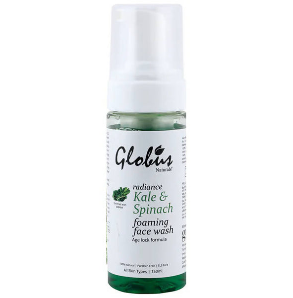 Globus Naturals Kale & Spinach Foaming Face Wash - Distacart