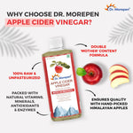 Thumbnail for Dr. Morepen Apple Cider Vinegar With 2x Mother for Weight Management, Immunity, Skin & Hair - Distacart