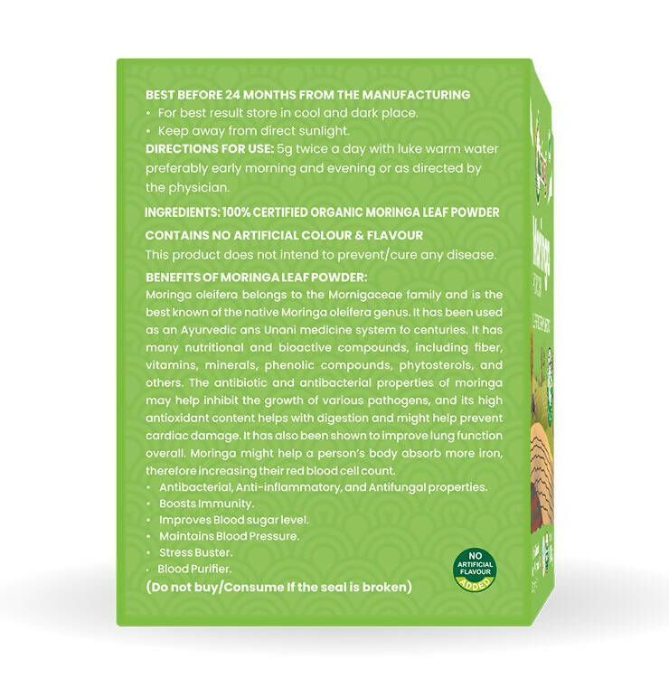 Nutriorg Certified Organic Moringa Powder - Distacart