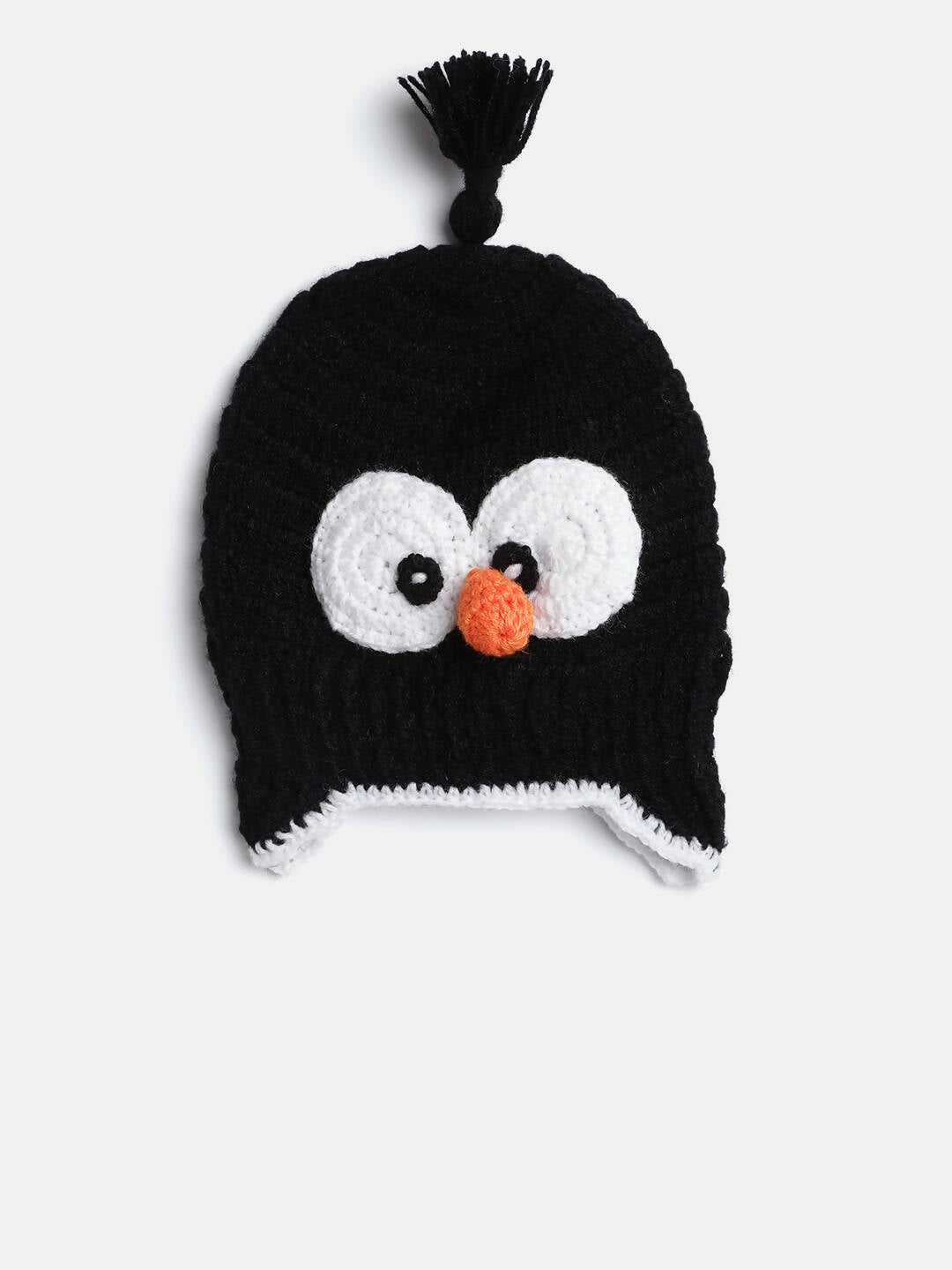 Chutput Kids Woollen Hand Knitted Googly Eyes Detail Cap - Black - Distacart