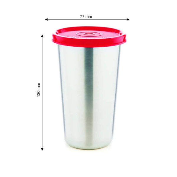 Signoraware Stainless Steel Tumbler with Lid - 370ml - Distacart