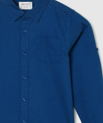 Thumbnail for Manet Boys Full Sleeves Solid Shirt - Dark Blue - Distacart