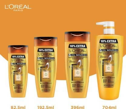 L'Oreal Paris 6 Oil Nourish Nourishing Shampoo - Distacart
