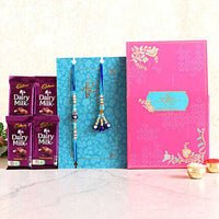 Thumbnail for Evil Eye Lumba Rakhi Set & Dairy Milk Chocolates