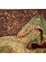 Thumbnail for Myra Mint Green Art Silk Embroidered Designer Lehenga - Distacart