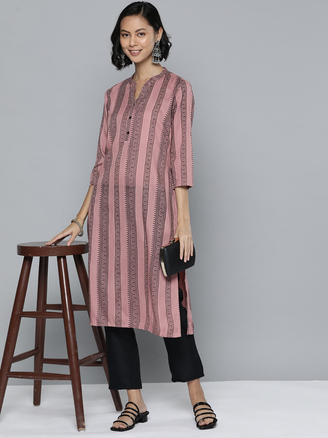 HERE&NOW Women Ethnic Motifs Printed Kurta - Distacart